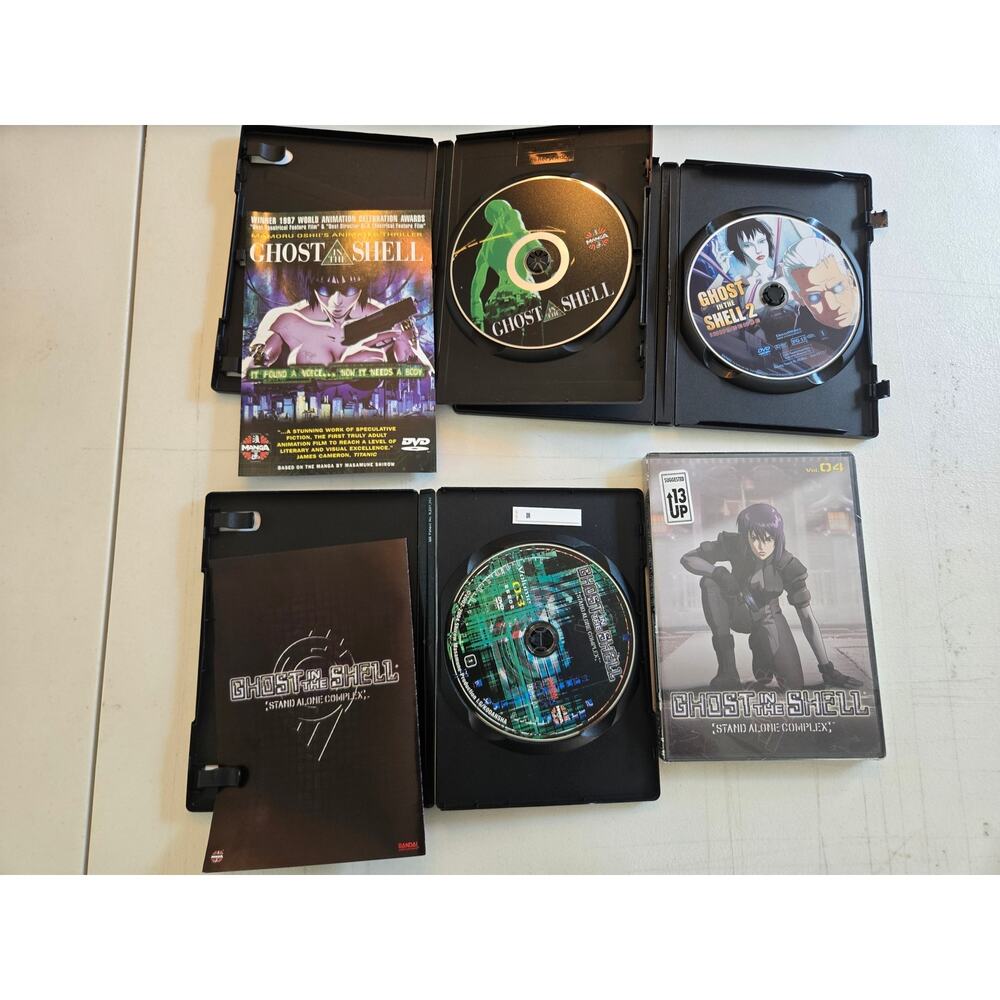 Ghost In The Shell DVD Bundle SAC Vol 3-4 + Movies Anime Lot
